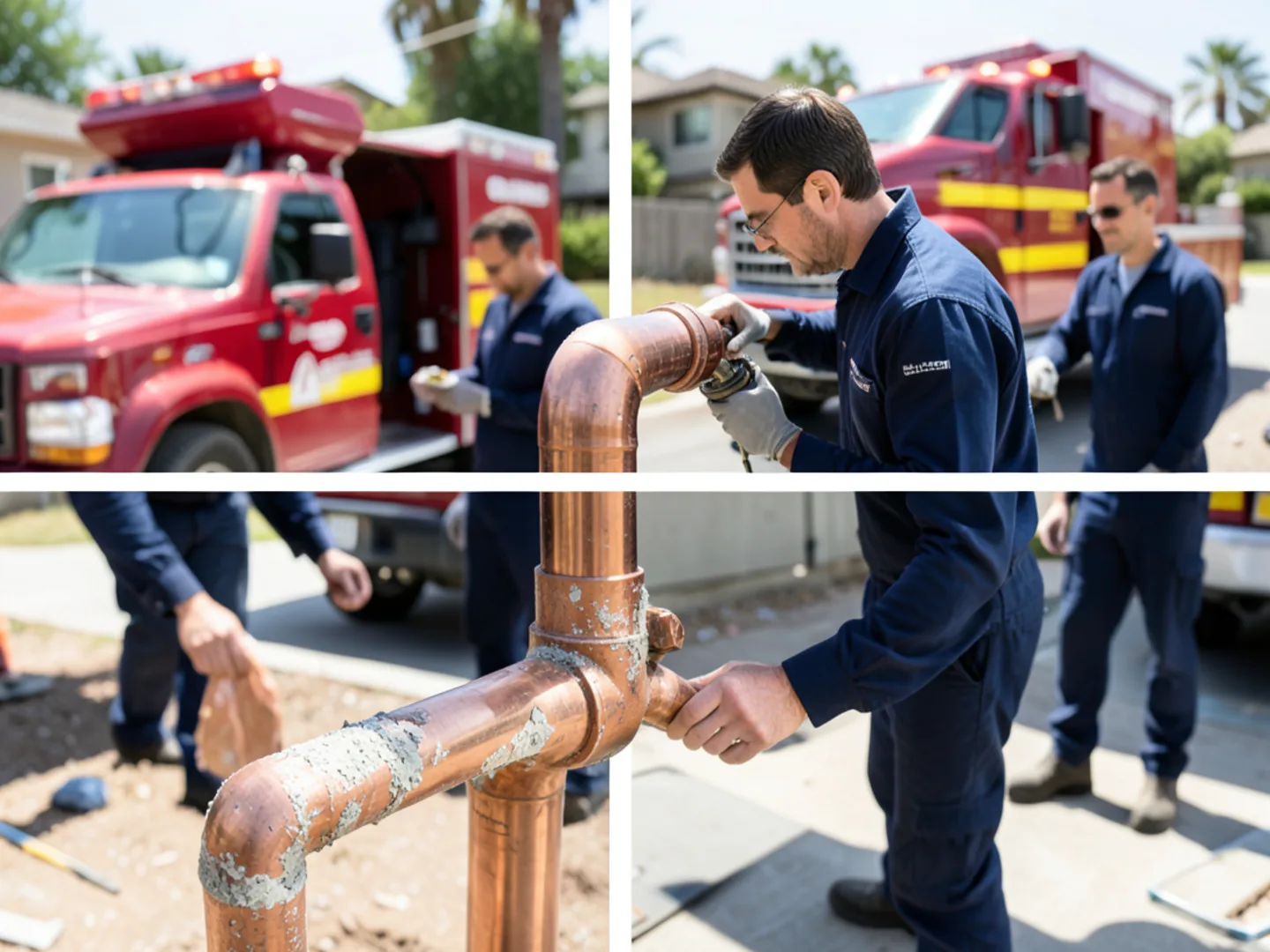 Mineral scale encrustation on copper water heater pipe in Claremont home
